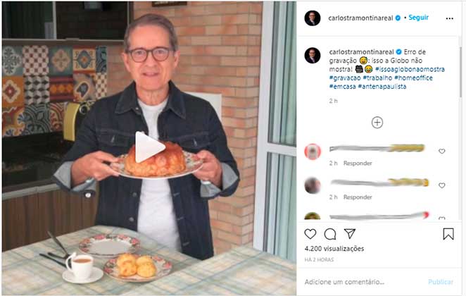Carlos Tramontina mostra erro de gravação de programa Antena Pualista