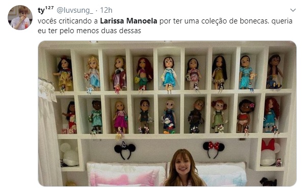 Nome de Larissa Manoela foi parar nos trending topics por causa de coleção de bonecas