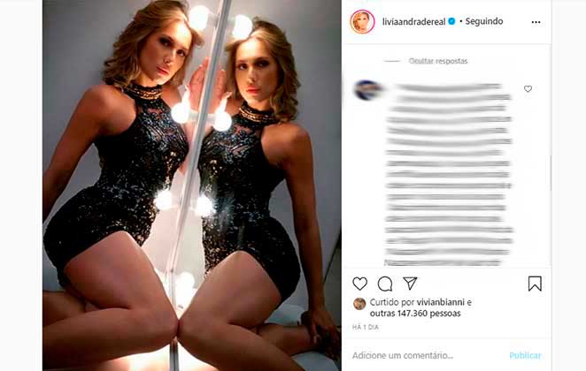 Lívia Andrade arrancou suspirou com look curtinho no Instagram