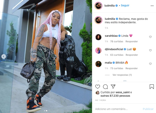 Ludmilla também ostentou toda sua marra em novos cliques do Instagram