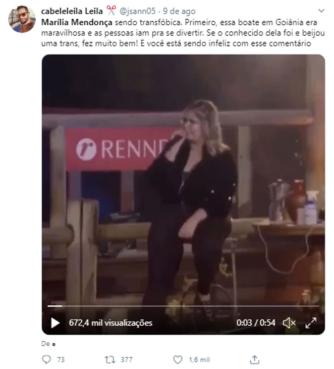 Marília Mendonça acabou virando assunto na internet