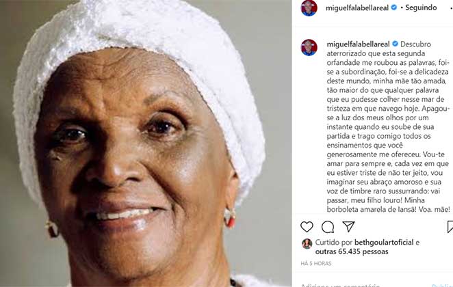 Miguel Falabella escreve emocionante despedida para Chica Xavier