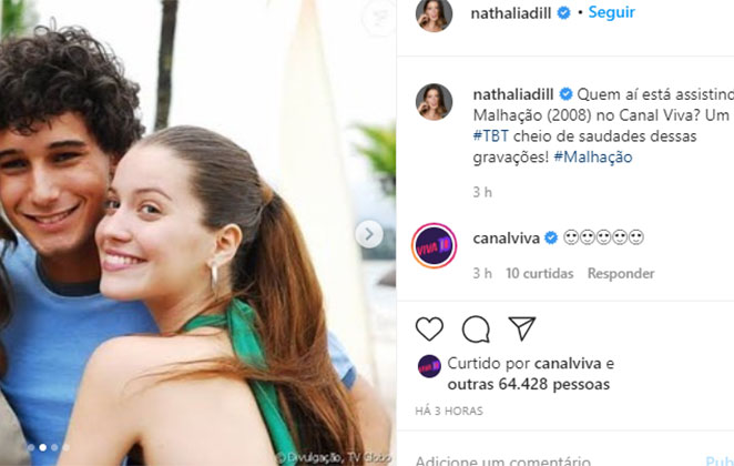 Atriz relembrou a temporada de Malhação 2007 @nathaliadill