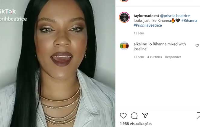 Ola só a sósia brasileira da Rihanna!