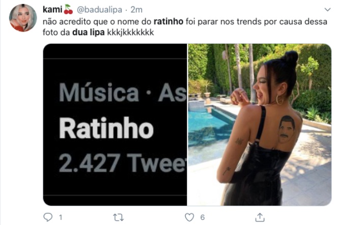 Ratinho entrou para os Trending Topics do Twitter por causa de Dua Lipa