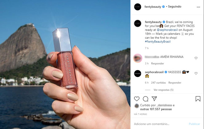 Linha de maquiagem de Rihanna chega ao Brasil