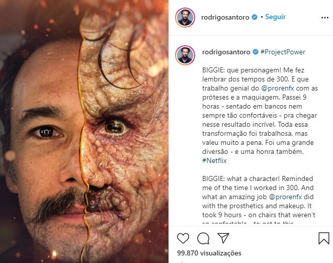 Rodrigo Santoro mostra transformação incrível para viver personagem