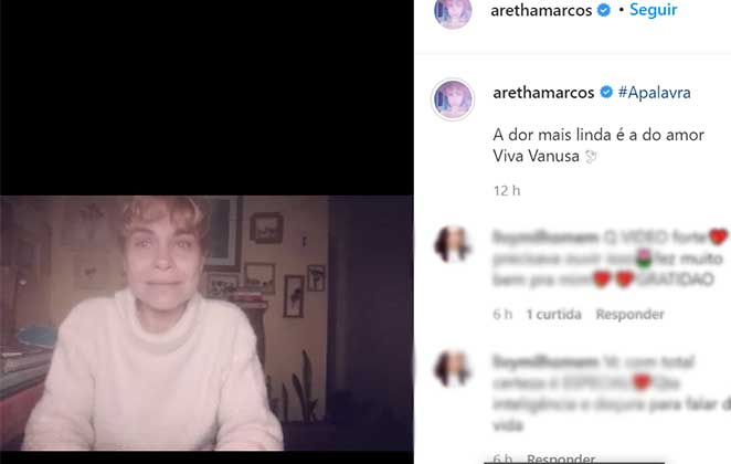 Aretha Marcos posta vídeo, após piora de Vanusa