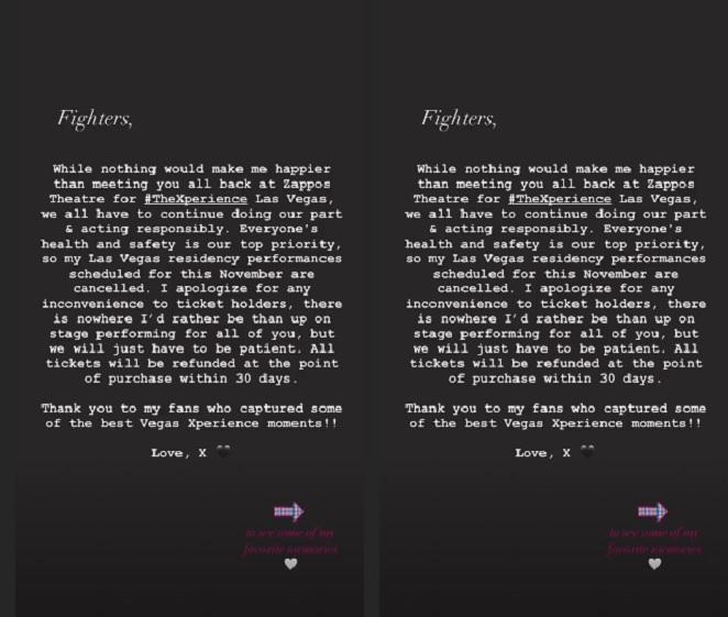 Christina Aguilera cancela turnê e se desculpa com fãs