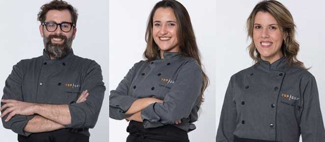 César, Lara e Luciana são os três finalistas do Top Chef Brasil, da Record TV