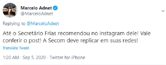 O ataque não passou despercebido por Marcelo Adnet