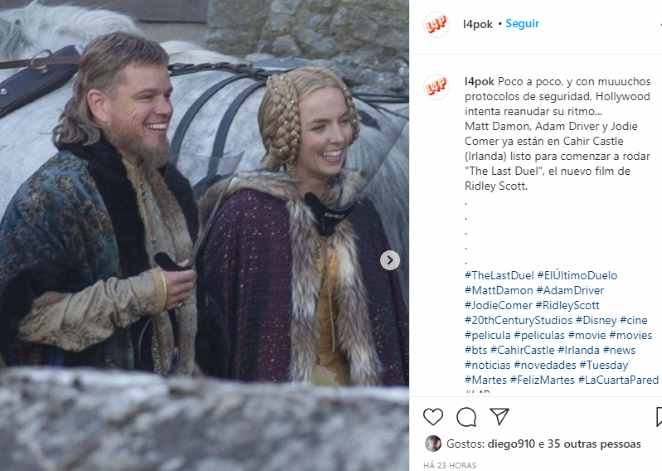 Matt Damon volta ao set de filmagem de longa-metragem