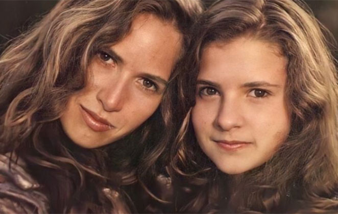 Ao lado da atriz Ingra Liberato, ainda adolescente em Ana Raio e Zé Trovão (1990)