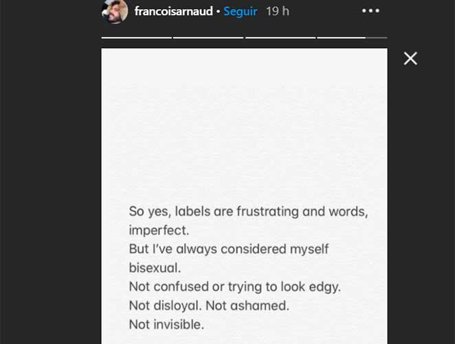 Final das postagens de françois Arnaud sobre bissexualidade