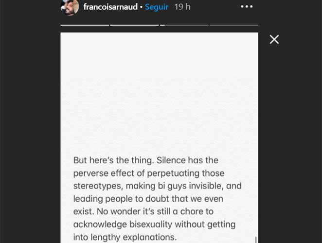 François assume ser bissexual