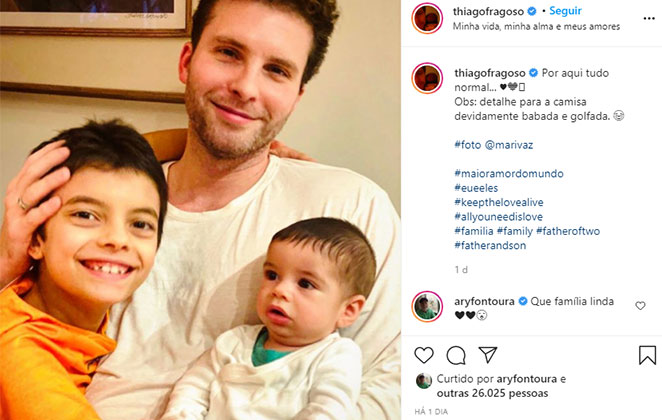 Thiago Fragoso e suas duas lindezas