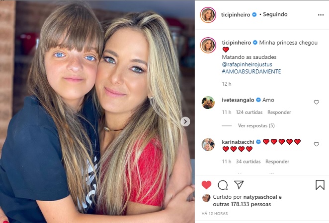 Ticiane Pinheiro encanta ao posar com a filha Rafaella