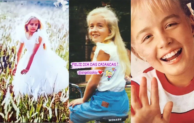 Angélica usou fotos compartilhadas por fã-clubes para celebrar o Dia das Crianças