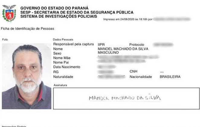 Documento de Manoel Machado