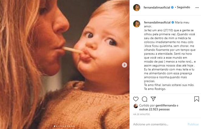 Fernanda Lima celebra o primeiro ano da filha Maria