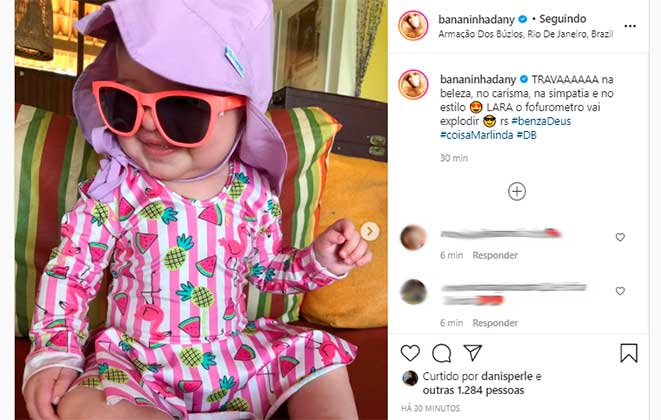 Dany Bananinha compartilha foto da filha estilosinha no Instagram