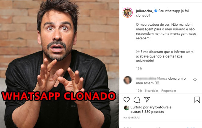 Julio Rocha faz alerta na rede social