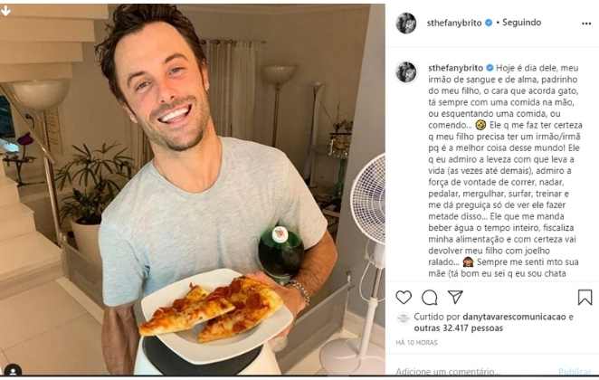 Sthefany faz homenagem ao irmão