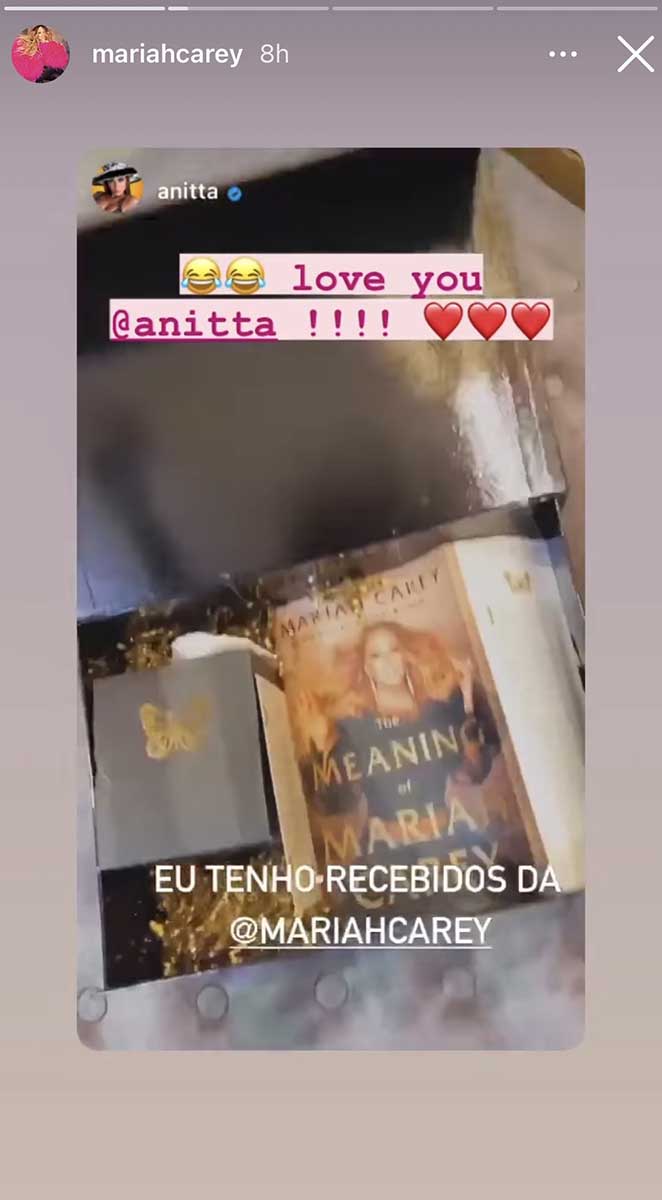 Mariah Carey manda presente para Anitta