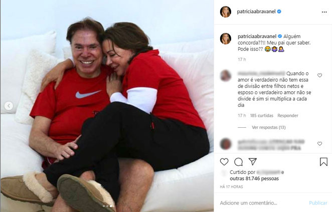 A apresentadora ainda mostrou um clique raro dos pais