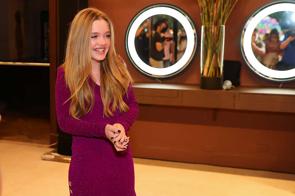 Pietra Quintela foi pega de surpresa ao chegar no evento