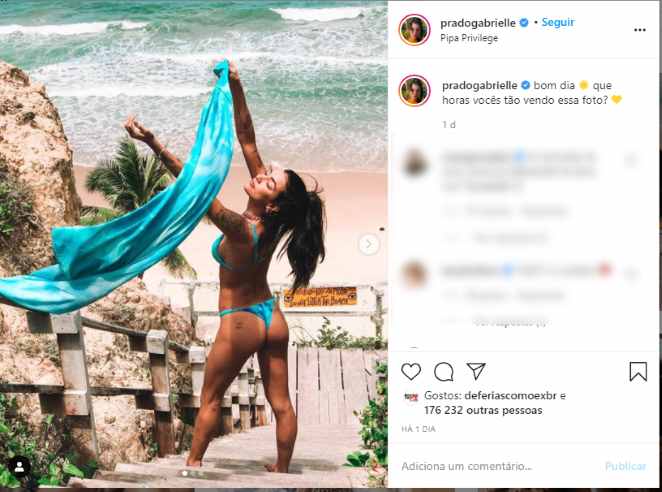 Publicação de Gabi Prado no Instagram