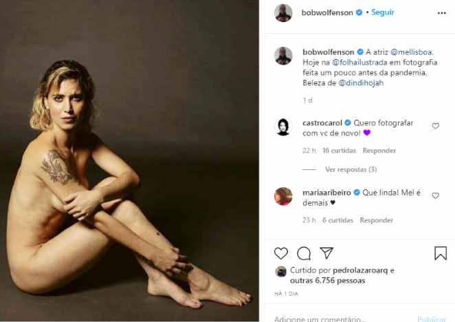 Publicação de Bob Wolfenson nas redes sociais