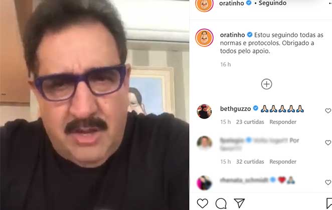 Ratinho contrai coronavírus e posta vídeo no Instagram