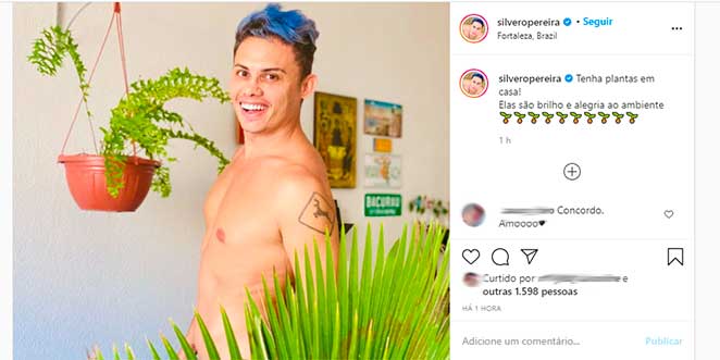 Silvero Pereira posa nu no Instagram