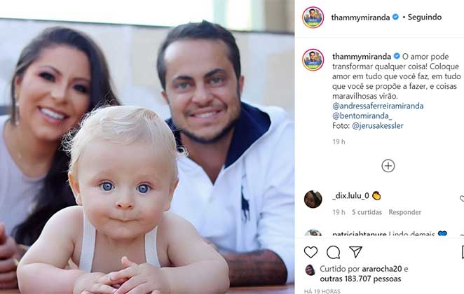 Thammy, Andressa e essa foto escandalosamente linda de Bento