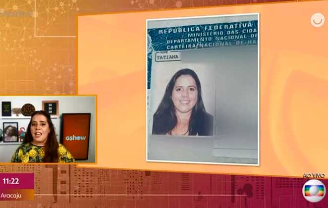 Foto da carteira de habilitação de Tati Machado