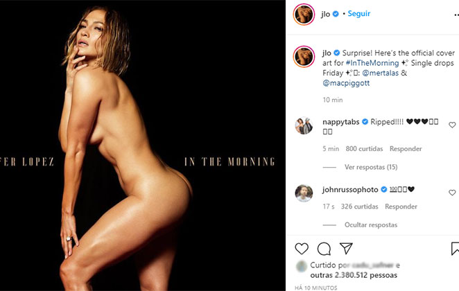 A bela nua no Instagram