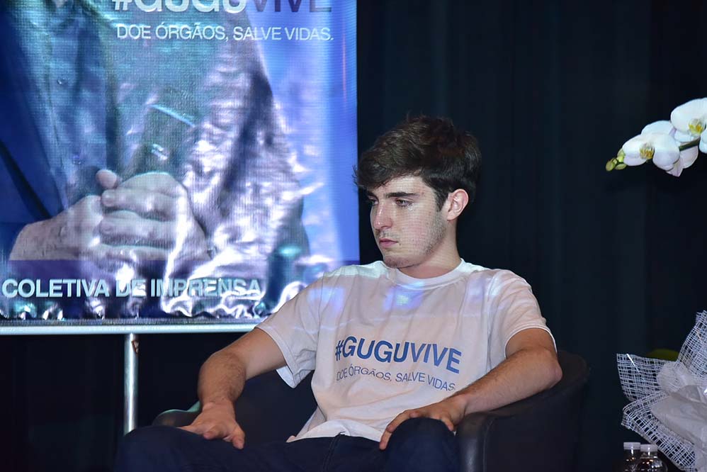 João Augusto Liberato, filho de Gugu, marcou presença no lançamento da campanha #GuguVive