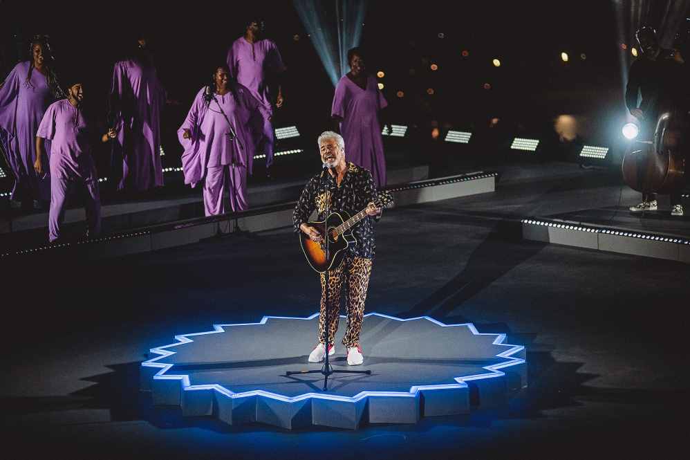 Lulu Santos no palco do Prêmio Multishow 2020