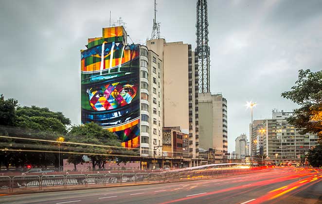 Mural A Lenda do Brasil abre novo projeto de Eduardo Kobra (foto de 2015)