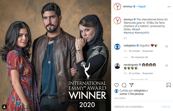 Órfãos da Terra recebe o Emmy Internacional como Telenovela