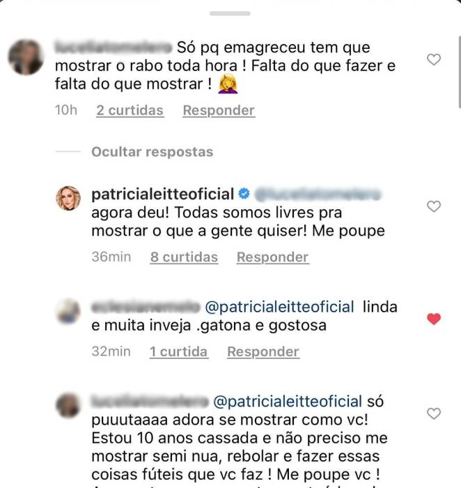 Patrícia Leitte processa hater