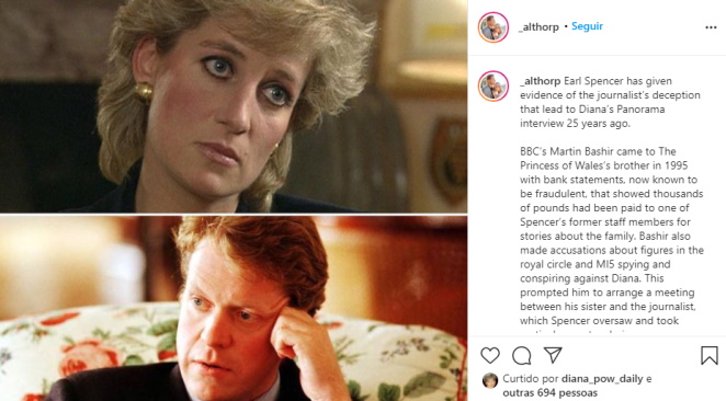 Irmão de Diana a defende com unhas e dentes