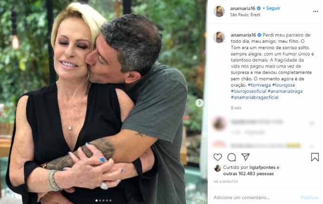 Publicação de Ana Maria Braga na web