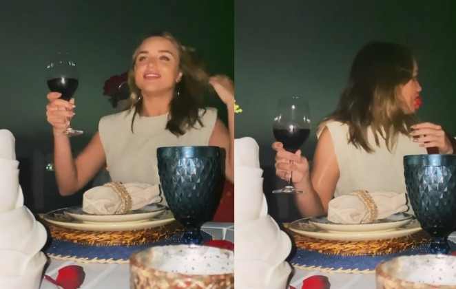 Rafa Kalimann começa seu discurso e se assusta com queima de fogos