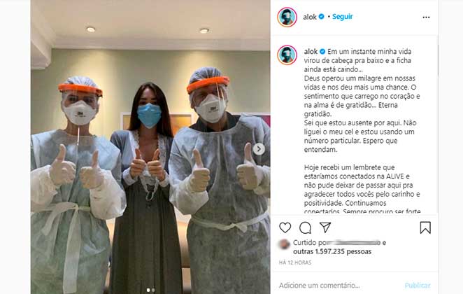 Alok desabafou sobre semana agitada em publicação no Instagram