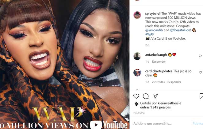 WAP de Cardi B e Megan Thee Stallion tem letra mais buscada