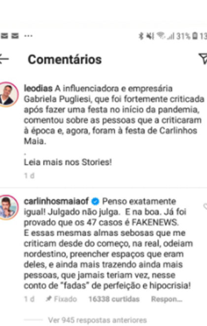 Carlinhos Maia desabafa sobre polêmica