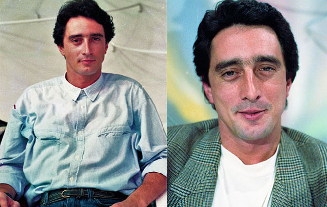 Eduardo Galvão no início de sua carreira na TV, participando do Viva a Noite do SBT, em 1989 e 1991