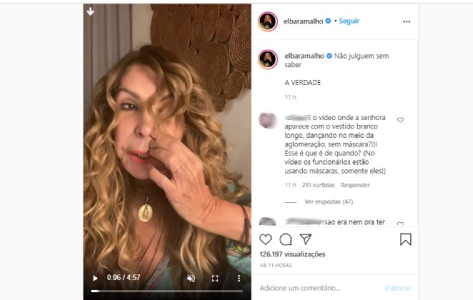 Elba Ramalho se pronunciou sobre festa em sua casa